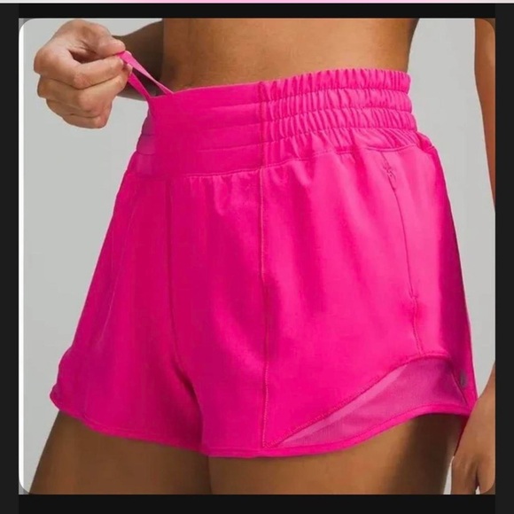 lululemon athletica Pants - Lululemon Athletica Hot Pink Athletic Shorts